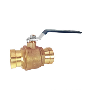 1/2" - 4" Inch Press x Press Valogin Double O-Ring Lead Free Brass Press Fit Ball Valve